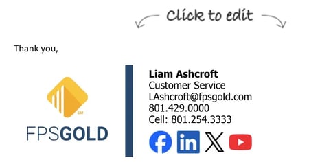 Email signature with social icons